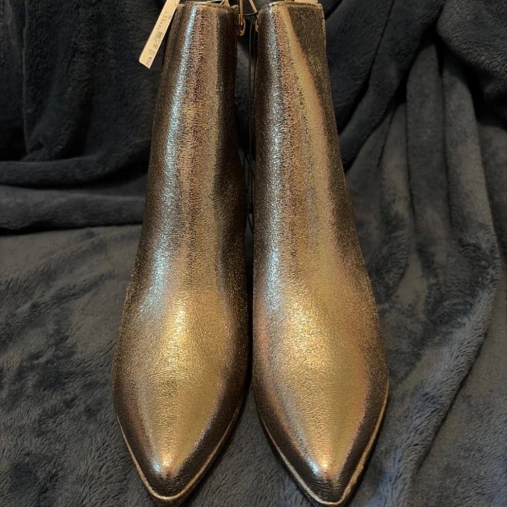 Worthington Metallic Gold Heeled Boots